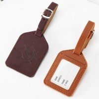 【DT】 hot  Portable PU Leather Luggage Tag Suitcase Luggage Label Baggage Boarding Bag Tag Name ID Address Holder Travel Accessories