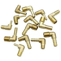 1/8" 1/4" 3/8" NPT Male x Hose Barb Tail Elbow Brass Fuel Fitting Connector Adapter Water Gas Oil Valves