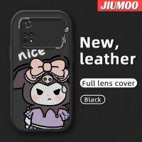 เคส JIUMOO สำหรับ Xiaomi Poco M4 Pro 5G Redmi Note 11T 5G Note 11S 5G เคสการ์ตูนน่ารัก Bowknot Kuromi ดีไซน์ใหม่หนังแฟชั่นเคสโทรศัพท์ซิลิโคนนิ่มมีลวดลายเต็มเลนส์ป้องกันกล้องเคส