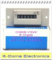 Free Shipping 6 Digits Industrial counter Mechanical Electromagnetic counters CSK6-YKW 12V 24V 110V 220V Punch counter counter