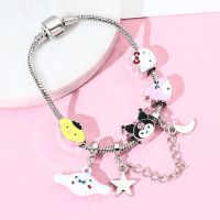 Sanrio Accessories Anime Hello Kitty Melody Kuromi Bead Pendant Fit DIY Women Bracelet Original Jewelry Gift