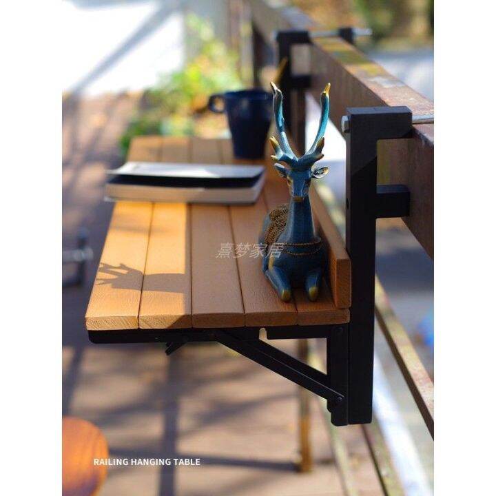 Iron Hanging Table Household Outdoor Balcony Railing Bar Table Modern