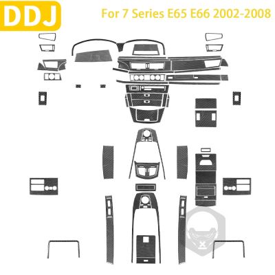 สำหรับ BMW 7 Series E65 E66 2002 2003 2004 2005 2006 2007 2008อุปกรณ์เสริมคาร์บอนภายในชุดดัดแปลงสติกเกอร์ตกแต่งรถ