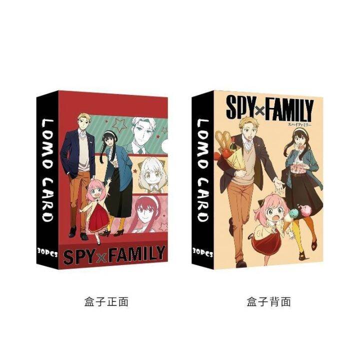 spy-family-ชุดของขวัญที่เป็นรูปภาพข้อความเกมการ์ดอะนิเมะโลโม30ชิ้นสำหรับเด็กผู้ชายและเด็กผู้หญิง