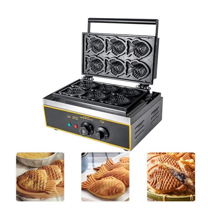 Small Taiyaki Machine Electric Fish Waffle Cone Maker Fish Waffle Baker
