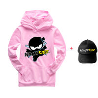 NINJA KIDZ เสื้อเด็กน่ารัก2-16ปีเสื้อเด็กแขนยาวผ้าฝ้าย65% + เด็กในฤดูใบไม้ร่วงใยโพลีเอสเตอร์35% มีฮู้ดพร้อมกระเป๋าและเด็กหญิงเด็กชาย0000