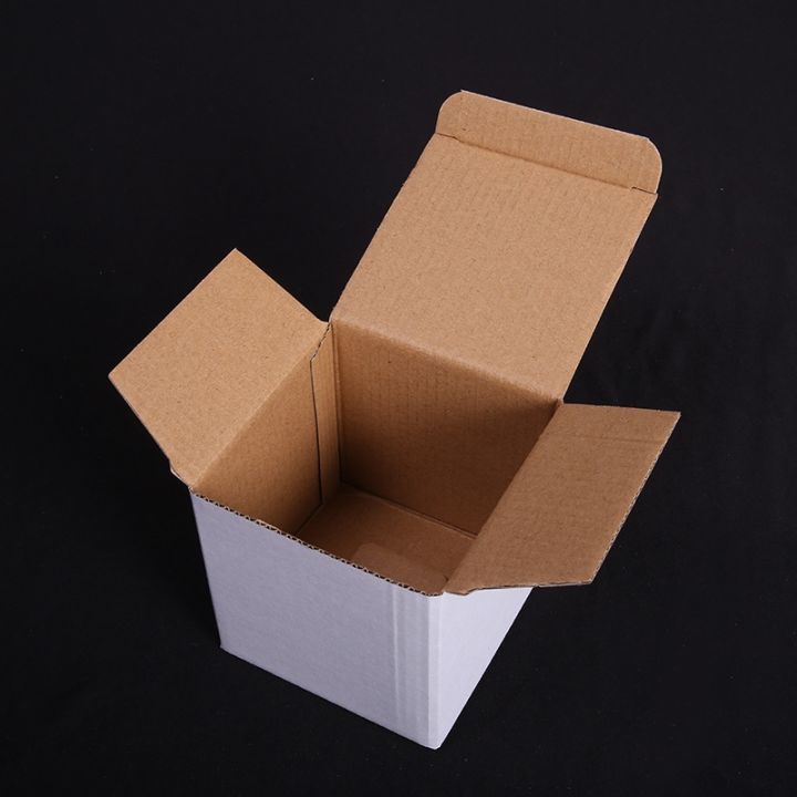 a-shack-โพล่ง-กล่องบรรจุภัณฑ์แบบฝาพับ10ชิ้นกระดุมสี่เหลี่ยมสีขาวกล่องขนาดเล็กเดี่ยวลูกฟูก