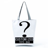 Personal Customize Women Tote Bag With Print Logo Custom Your Pictures Shopping Bags DIY Handbags Shoulder Bags Dropshipping