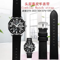 Suitable for CASIO Casio EFR303L/303D/304 series mens business leather bracelet strap 22mm