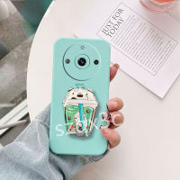 2023เคสโทรศัพท์ล่าสุด Realme 11 Pro + Pro 5G C53 C55 4G ให้ความรู้สึกนิ่มเคสลายการ์ตูนหมีดูดติดเคสฝาครอบซิลิโคน TPU กรอบป้องกันเลนส์ REALME11Pro Plus เคสโทรศัพท์