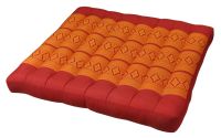 เบาะรองนั่ง  ผ้าขิต ขนาด 20x20x2.5 นิ้ว KAPOK seat cushion meditation cushion