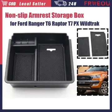 For Ford Ranger 2019-2023 Black Car Center Console Armrest Storage