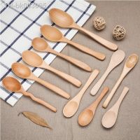 ❁™ Natural Bamboo Wooden Soups Spoon Dessert Ice Cream Honey Mini Spoon Teaspoon Home Tableware Dinnerware Cutlery For Kicthen