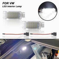 2X LED กล่องถุงมือประตูมารยาทช่องวางเท้าลำต้นบูตแสงสำหรับ VW G Olf 04-12 EOS 08-15ด้วง00-15 Tiguan 10-15 Touareg 08-15