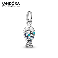 Blue Scaled Fish Dangle Charm