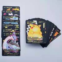 27-54Pcs/Set Pokemon Cards Metal Gold Vmax GX Energy Card Charizard Pikachu Rare Collection Battle Trainer Card Kid Toy Gift