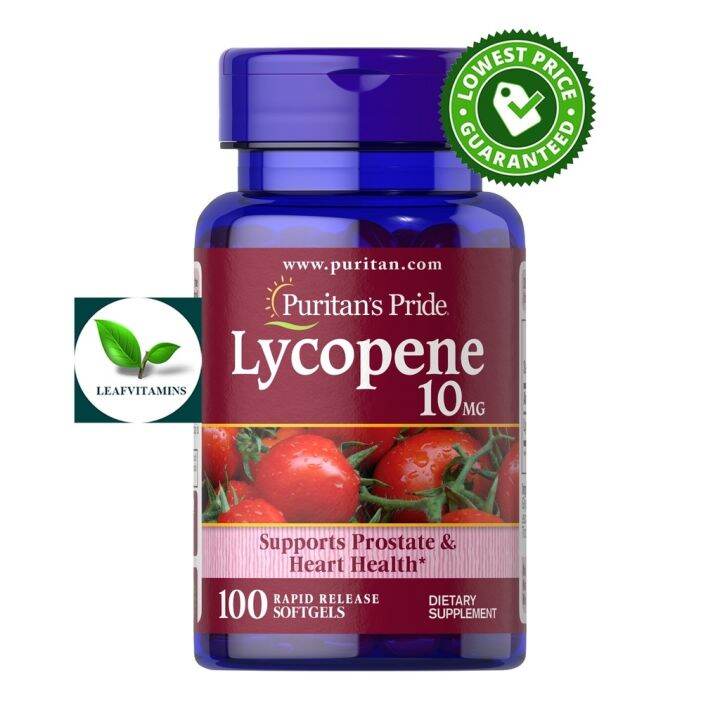 NEW Puritan's Pride Lycopene 10 mg / 100 Softgels Lazada.co.th