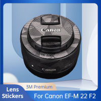 สำหรับ Canon EF-M 22มิลลิเมตร F2 STM ป้องกันรอยขีดข่วนกล้องเลนส์สติ๊กเกอร์เสื้อห่อฟิล์มป้องกันร่างกายป้องกันผิวปก