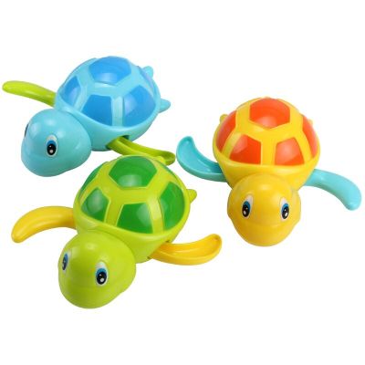 Cute Cartoon Animal Tortoise Classic Baby Water Toys Baby Swimming Turtle Wound-Up Chain Clockwork Kids Beach Bath Toys