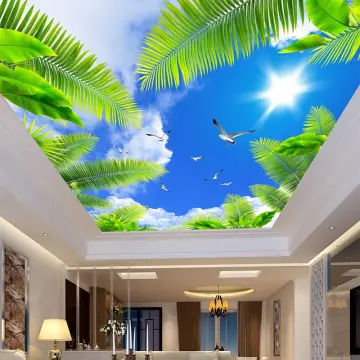 Impressive Ceiling Mural Designs to Spice Up Your Room  Design Swan  Wallpaper  ceiling Ceiling murals False ceiling design