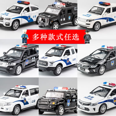 Alloy Police Car Simulation Boy Childrens Light Warrior Toy Car Mixed Batch Decoration Off-Road Vehicle Metal Car Model