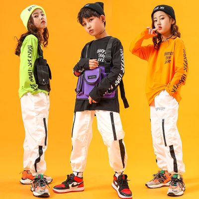 [COD] dance costumes children hip-hop childrens long-sleeved performance clothes trendy