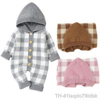 ◙ Macacão casual com capuz manga comprida recém-nascido macacão de malha kint grade roupas criança infantil 1 pc outono inverno