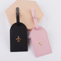 【DT】 hot  Pu Leather Luggage Tag Luggage Suitcase ID Address Holder Boarding Baggage Portable Label Women Men Travel Accessories