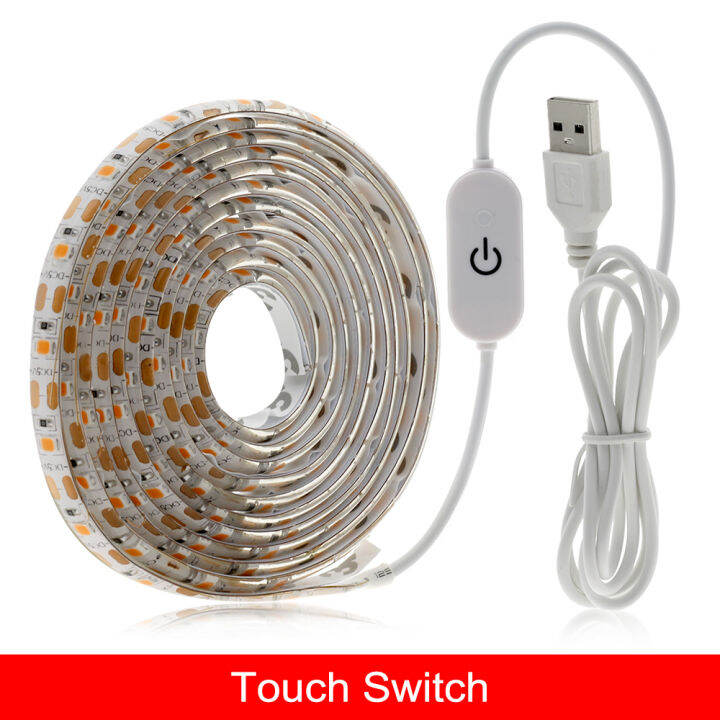 5v-2835-usb-led-strip-light-touch-switch-hand-sweep-cabinet-lights-1m-2m-3m-pink-ice-blue-warm-white-white-fairy-light