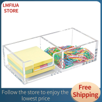 LMFIUA STORE กล่องโน้ตกระดาษแปะอะคริลิคใส2-In-1 482.3นิ้วที่ใส่สติ๊กเกอร์อะคริลิกเข้าถึงได้ง่ายใสสำนักงาน