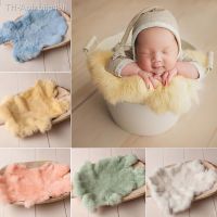 Aolzbiip49h ทารกแรกเกิดการถ่ายภาพ Props Faux FUR กระต่ายขนสัตว์พื้นหลังผ้าห่มตะกร้า Stuffer FILLER ผ้าห่มทารกฉากหลังผ้า Photo