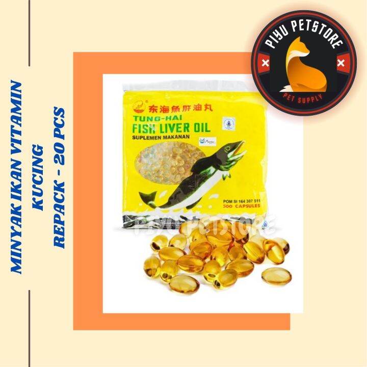 TUNG HAI Fish Liver Oil MINYAK IKAN VITAMIN UNTUK KUCING ISI 20PCS