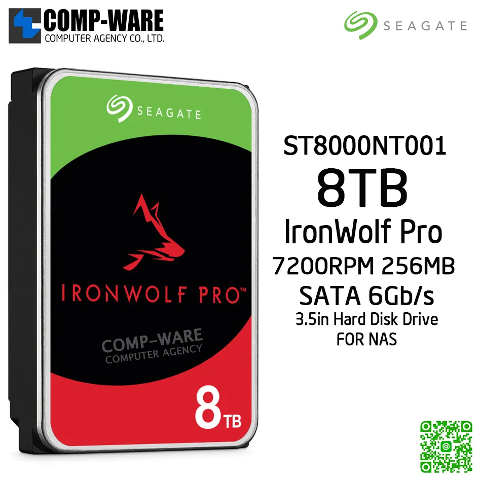 IronWolf Pro HDD 3.5inch SATA 6Gb/s 8TB 7200RPM 256MB 512E