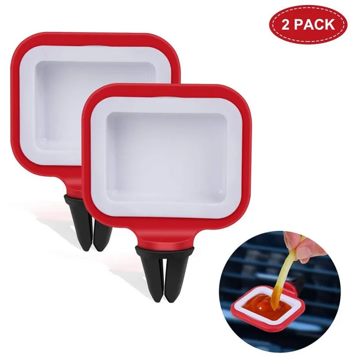 Dip Clip Sauce Cup Holder for car,Ketchup Mini Dipping Sauce Cups Car