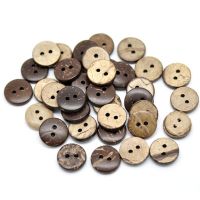 50Pcs 15mm Brown Coconut Shell 2 Holes Sewing Buttons Scrapbooking   Scrapbooking Crafts   7NK246 Haberdashery