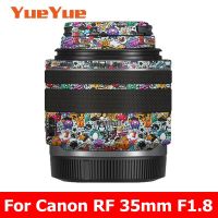 สำหรับ Canon RF 35มม. F1.8สติ๊กเกอร์ติดบนตัวเครื่องไวนิลห่อป้องกันการแผ่นฟิล์มกันรอยสติกเกอร์ป้องกันเลนส์กล้อง RF 35 1.8 F/ 1.8มาโครเป็น STM