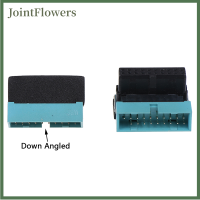 JointFlowers 1PC 20pin USB 3.0 MALE TO FEMALE EXTENSION ADAPTER ขึ้นลง angled 90องศา