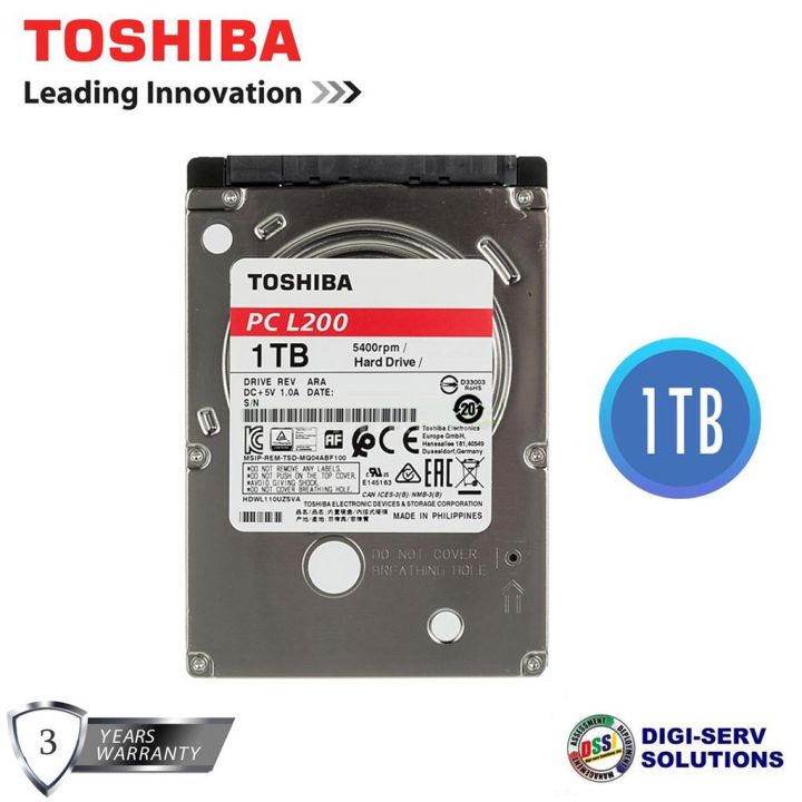 toshiba-hdd-2-5-l200-1tb-5400rpm-128mb-sata-hdd-สำหรับแล็ปท็อป-hdwl110