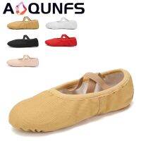 【QZY Department Store】 AOQUNFS รองเท้าแตะบัลเล่ต์นิ่มสำหรับเด็กการฝึกซ้อมยิมนาสติกรองเท้าเต้นรำสีชมพูสำหรับเด็กผู้หญิงผู้ใหญ่นางระบำ