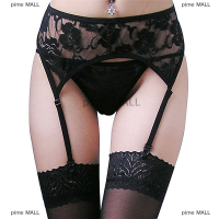 pime MALL เซ็กซี่ผู้หญิงลูกไม้ suspender garter เข็มขัดชุดชั้นในจีสตริงทองชุดถุงน่องเข็มขัด