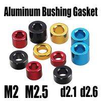 【CW】 10PCS M2 M2.5 Colored Aluminum Bushing Gasket d2.1 d2.6 Round Hollow No Thread Standoff Spacer Flat Washer For RC Part/Model Etc