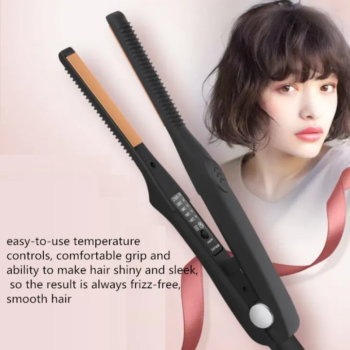 Professional Flat Iron UltraThin Hair Straightener Short Hair Middle