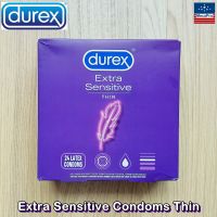 Durex® Extra Sensitive Thin Natural Latex Condoms 4, 10 or 24 Pieces ดูเร็กซ์ เอ็กซ์ตร้า เซนซิทีฟ ถุงยางอนามัย รุ่นบางเฉียบ ใส่เหมือนไม่ใส่!