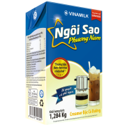 Sữa đặc có đường Ngôi Sao Phương Nam xanh biển Hộp giấy 1284g - combo 2 hộp