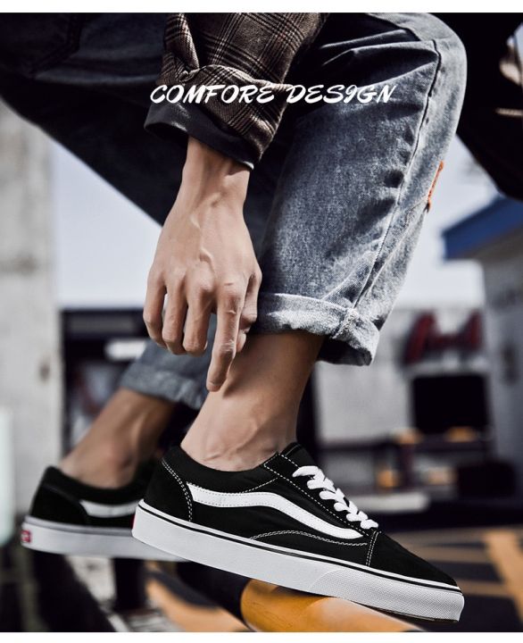 vans-old-skool-black-รองเท้าแฟชั่นผู้ชาย-พร้อมส่ง-พร้อมกล่อ