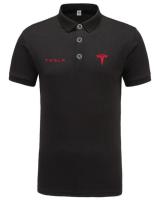 Tesla Logo  BLACK COLOR Summer New 2023 GOLF POLO SHIRT