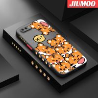 JIUMOO เคสสำหรับ OPPO R11 R11s R9s ลายการ์ตูนมีน้ำค้างแข็งโปร่งใสเสือน่ารักเคสขอบสี่เหลี่ยมด้านข้างแบบแข็งลายกล้องปลอกซิลิโคนกันกระแทกเคสนิ่ม