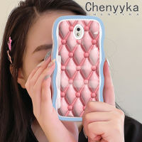 Chenyyyka เคสปลอกสำหรับ Samsung J7โปร J7 2017 J7 2018 3D การ์ตูนสีชมพูลายตาข่ายขอบคลื่นเคสมือถือกันกระแทกแบบใสนิ่มเคสโปร่งใสลายกล้องถ่ายรูปที่สร้างสรรค์เคสซิลิกาเจลป้องกัน