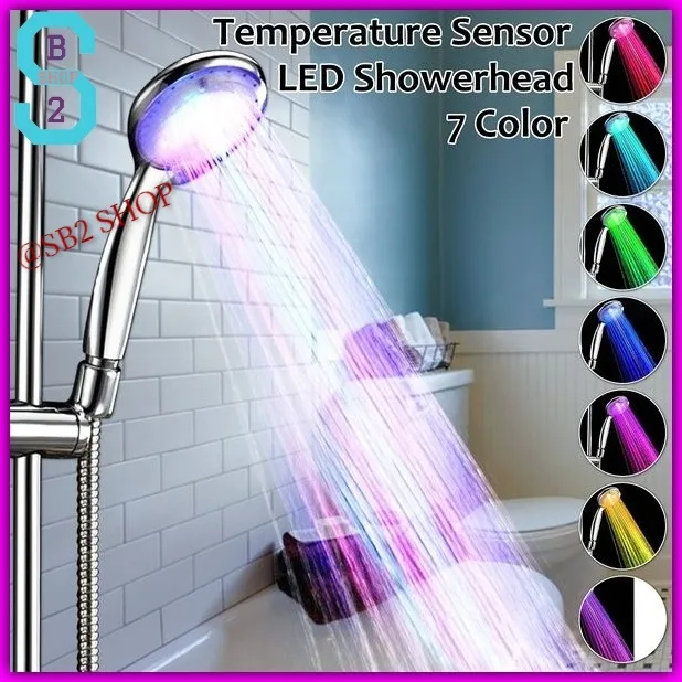 SB20003+SB20604 7 Colors LED Romantic Light Changing Shower Head (NO