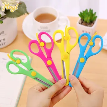 Children's Paper-cutting Safety Students Kindergarten Manual Safety Scissors  All Plastic Elastic Scissors Do Not Hurt